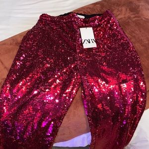 Sequin flare pants